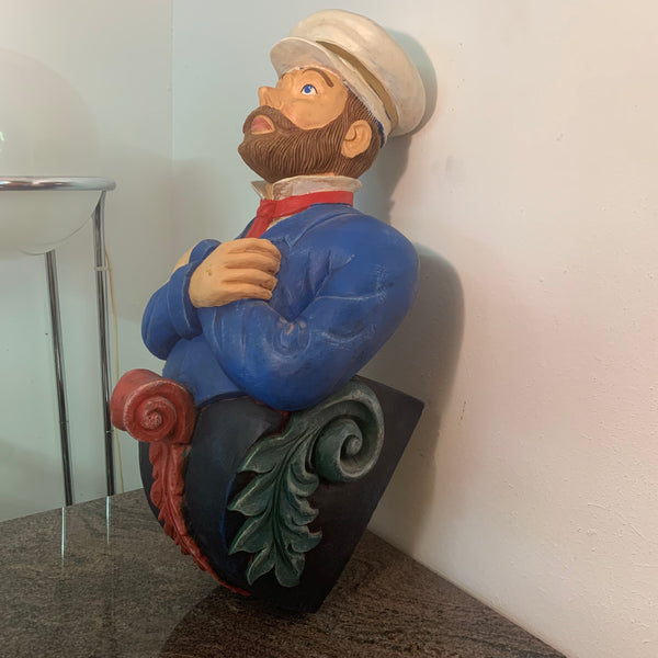 Holz Galionsfigur Kapitän