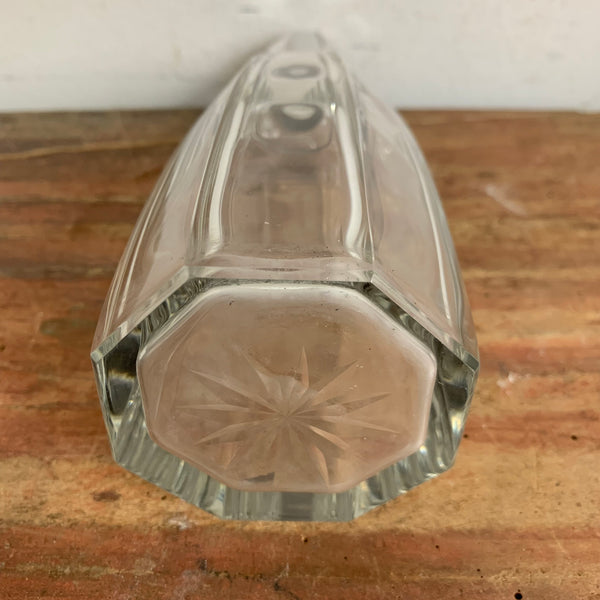Kristall Glas Karaffe Flakon mit Silbermontur
