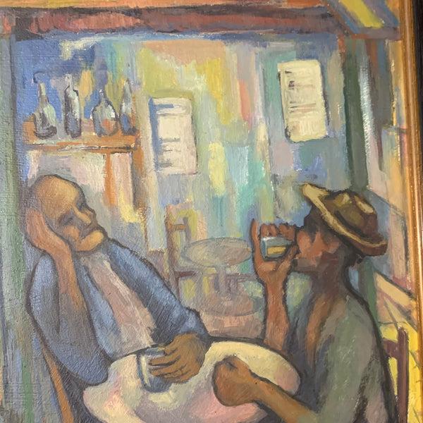 Ölgemälde Im griechischen Kaffeehaus von Eduard Matras