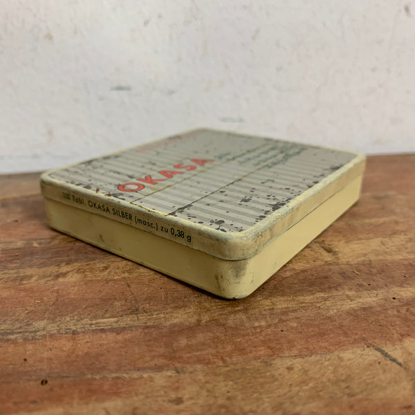Vintage Potenzmittel Blechdose OKASA