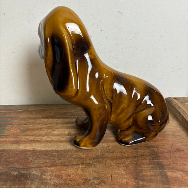Vintage Keramikfigur Basset Hound 4210