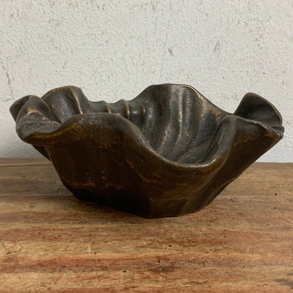 Vintage Design Aschenbecher aus Bronze von Horst Dalbeck