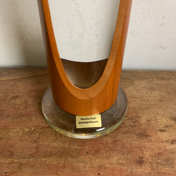 Galileo Thermometer mit Design Holzverkleidung