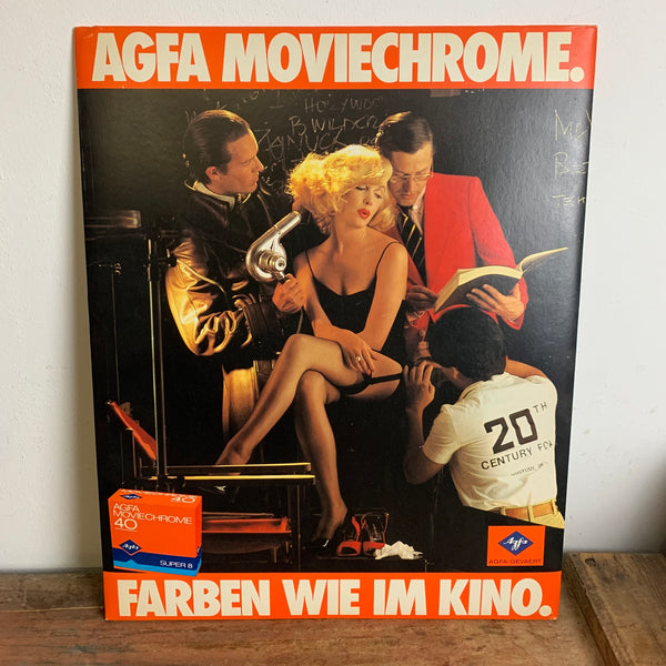 Vintage Werbeaufsteller Agfa Moviechrome Super 8