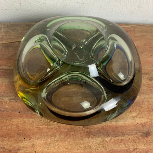 Vintage Murano Schale in vier Farben und Öffnungen