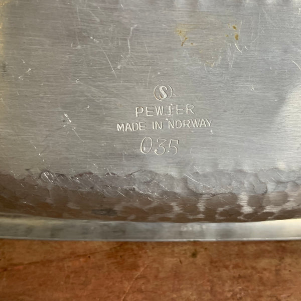 Vintage Zinn Schale von Pewier Norway