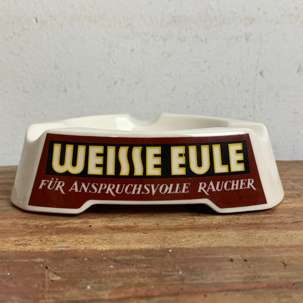 Vintage Zigarren Aschenbecher Weisse Eule Herrenklasse