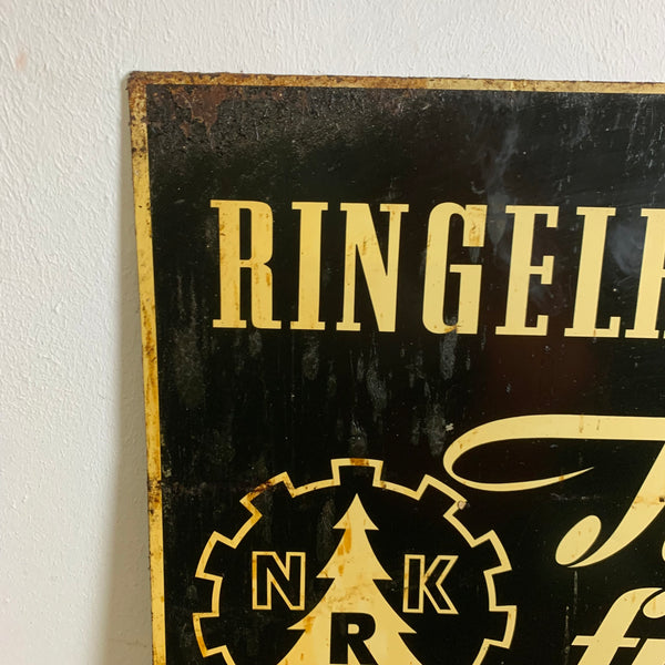 Vintage Blechschild Ringelheimer Kraftfutter