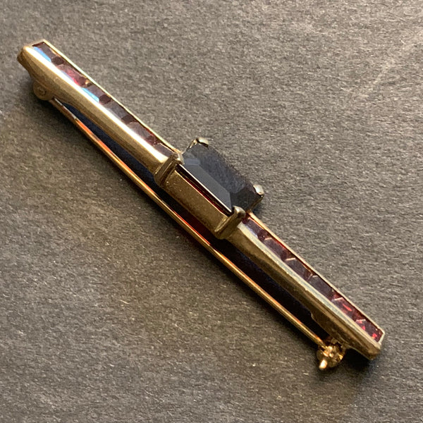 Vintage Anstecknadel Brosche Granat und Gold
