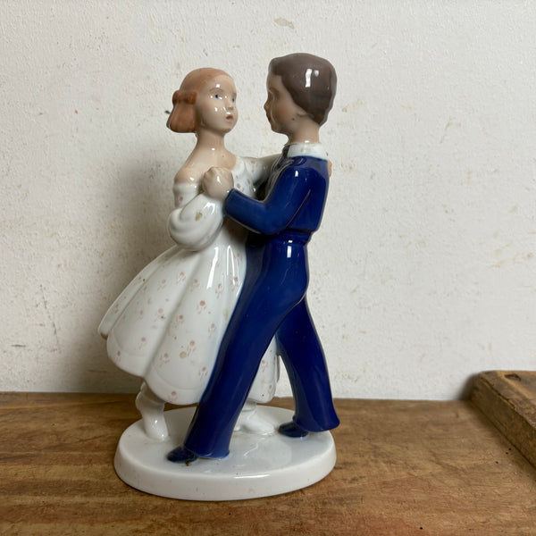 Vintage Porzellan Figur tanzendes Paar von Claire Weiss für Bing und Gröndahl