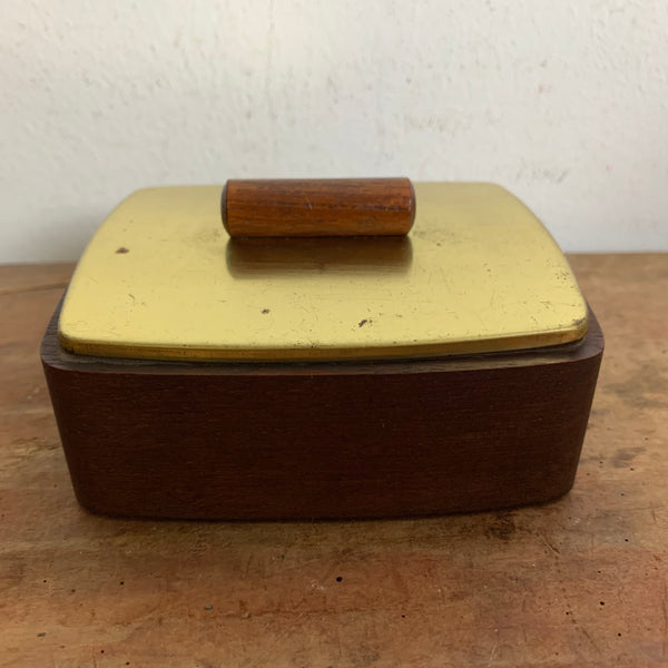 Vintage Mid Century Teakholz Schachtel Dose