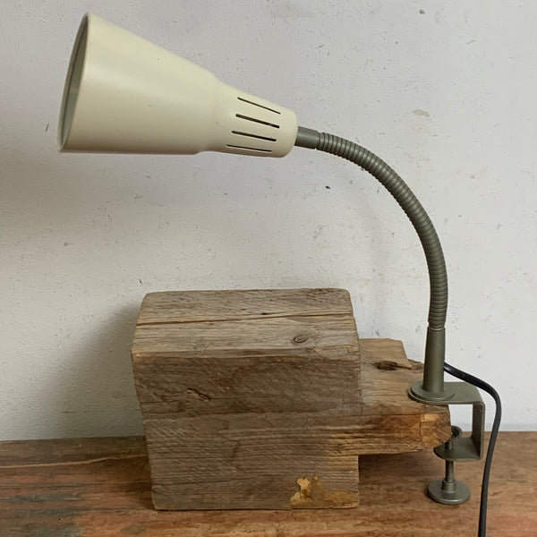 Vintage Schwanenhals Klemm Lampe Kvart von Marianne und Knut Hagberg für Ikea in weiß