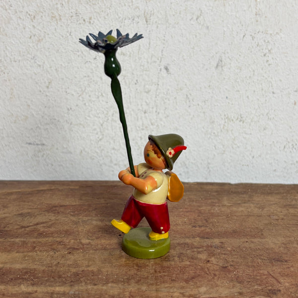 Blumenkind Junge mit blauer  Blume von Weha