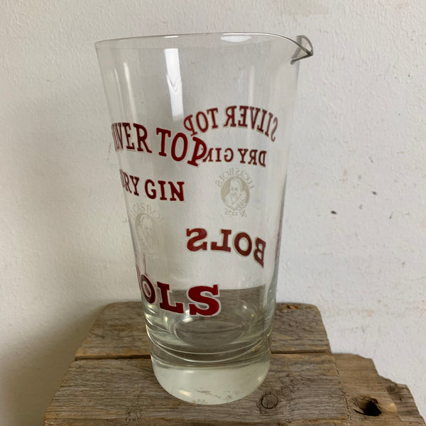Vintage Silver Top Dry Gin Bols Rührglas