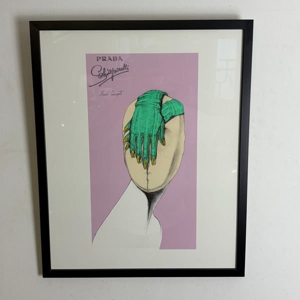 Vintage Kunstdruck Exhibition Head Concepts Schiaparelli and Prada Impossible