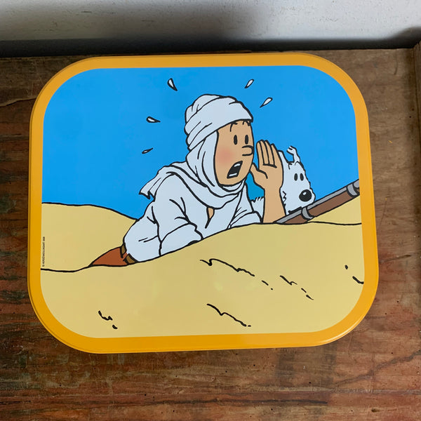 Vintage Blechdose Tim und Struppi Die Krabbe mit der goldenen Schere