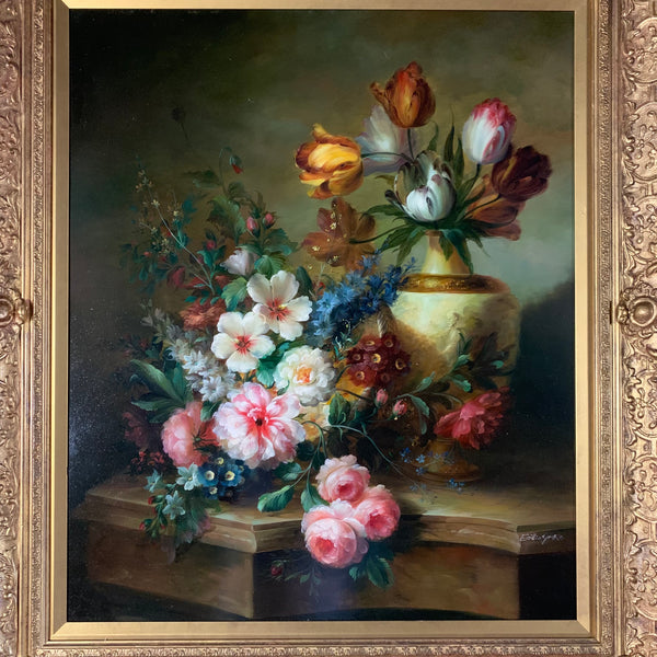 Ölgemälde Blumenstillleben von Emillio Greco