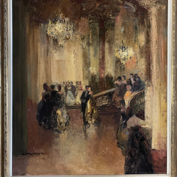 Ölgemälde Opernball von Ludwig Gschossmann