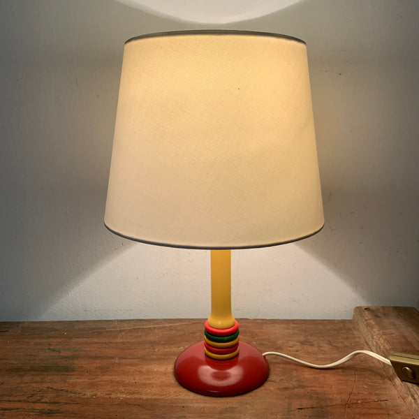 Vintage Mid Century Holz Tischlampe