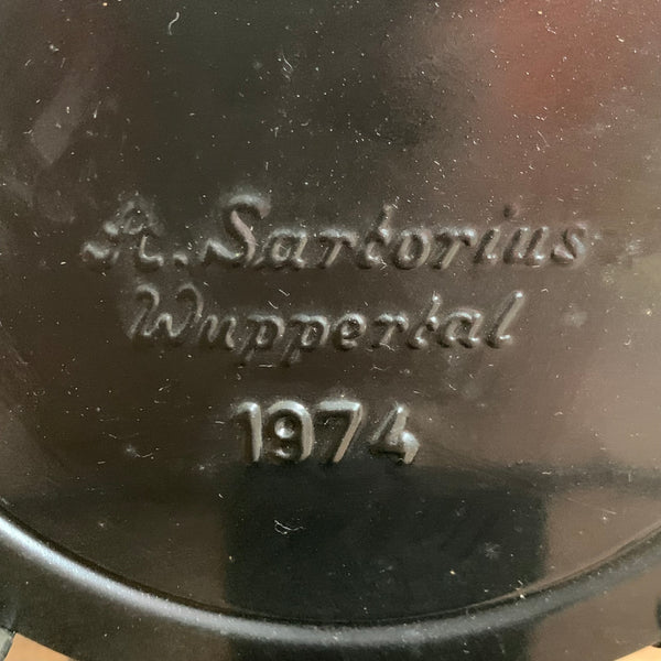 Alte Petroleum Eisenbahnlampe von A. Sartorius Wuppertal 1974