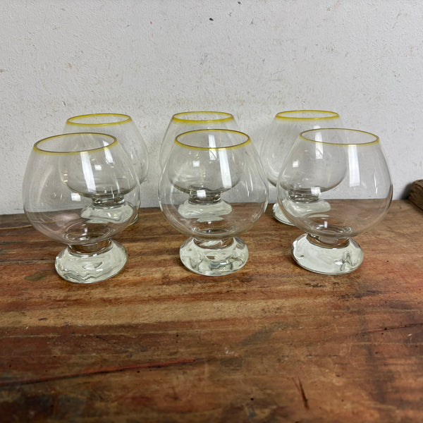 Vintage 6er Set 2 Cognac Brandy Gläser