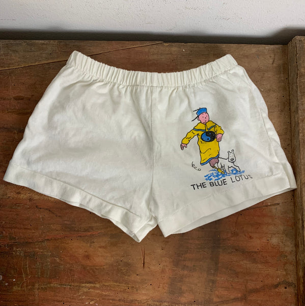 Vintage Kinderhose Tim und Struppi Der blaue Lotus