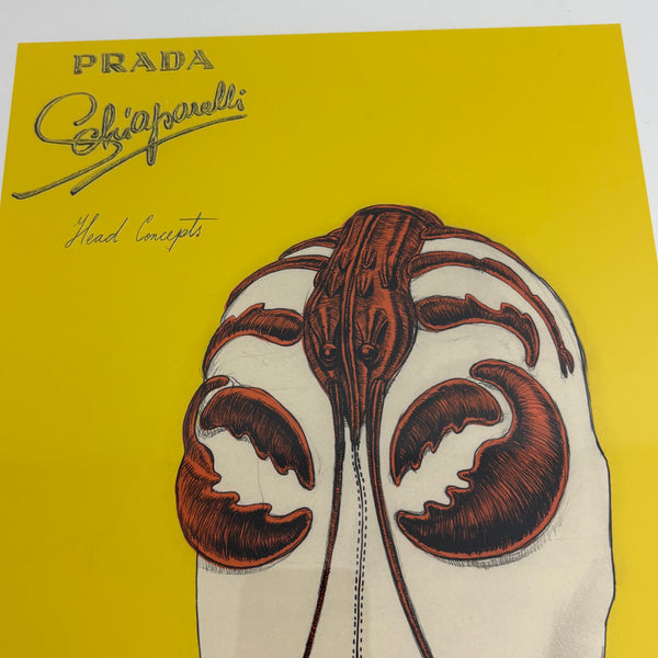 Vintage Kunstdruck Exhibition Head Concepts Schiaparelli and Prada Impossible