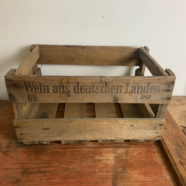 Alte Weinkiste Wein aus deutschen Landen
