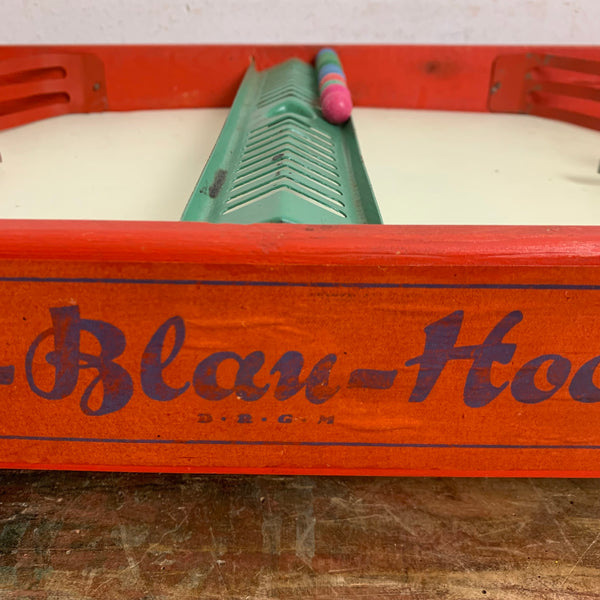 Antikes Rot Blau Hockey Tisch Spiel