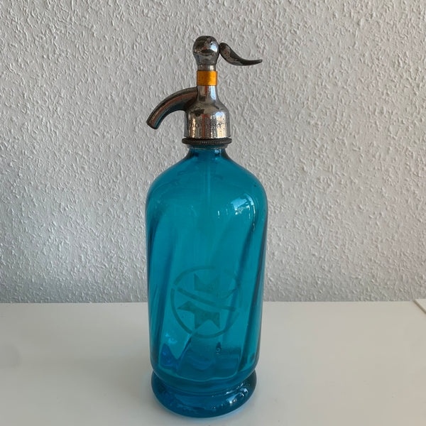 Vintage Sodaflasche blaues Glas