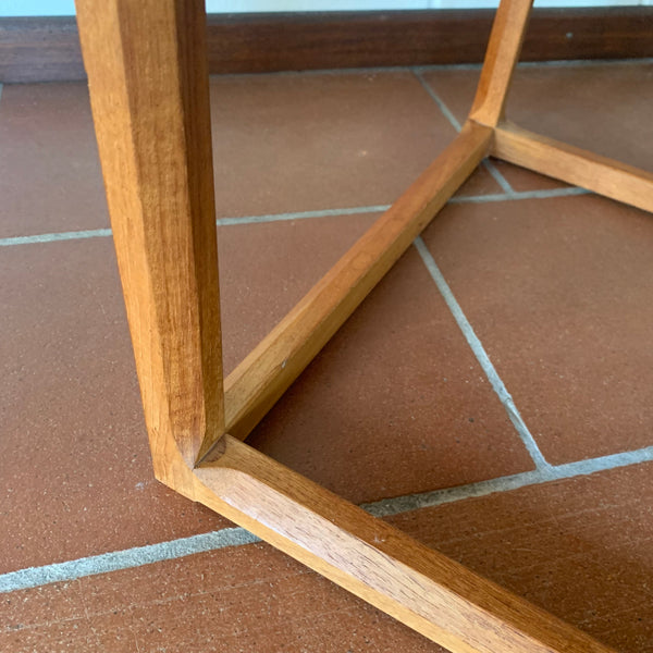Vintage Dänisches Minimalistisches Würfel Teak Pflanzgefäß von Aksel Kjersgaard