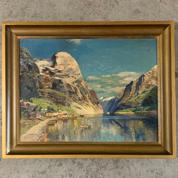 Ölgemälde Fjordlandschaft von Holmstedt