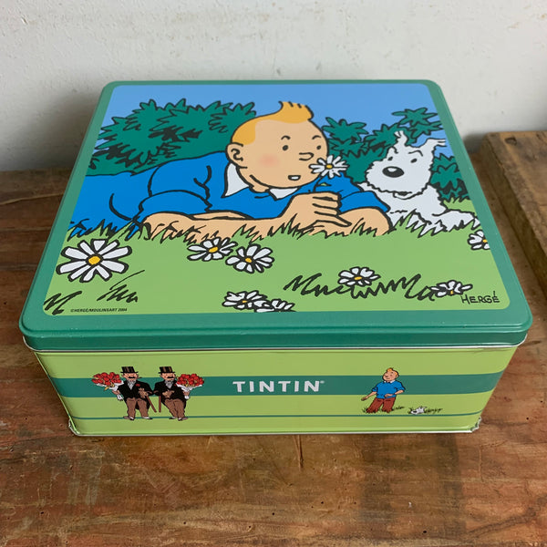 Vintage Blechdose Tim und Struppi Sommer 1