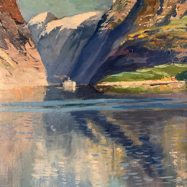 Ölgemälde Fjordlandschaft von Holmstedt