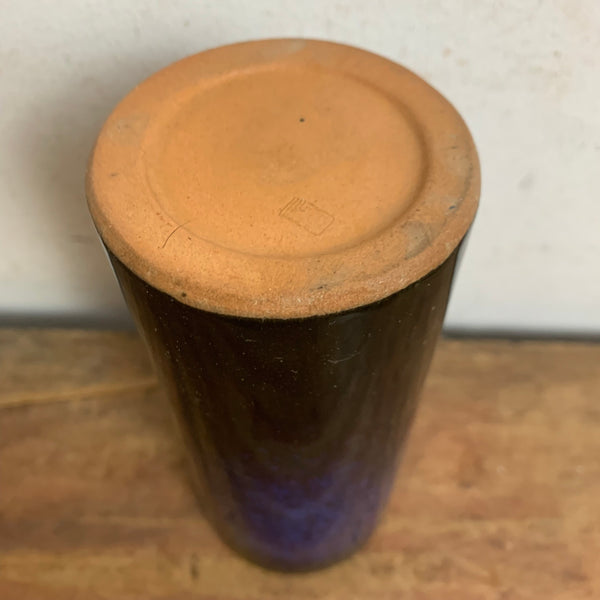 Vintage Japanische Tokomane Studiokeramik Vase Kobaltblau