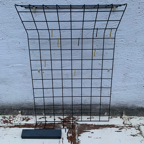 Vintage Draht Gitter Garderobe von Karl Fichtel für Drahtwerke Erlau schwarz