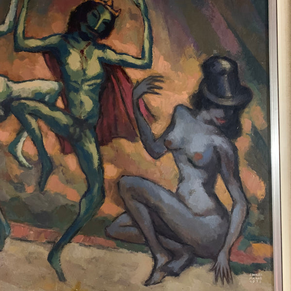 Ölgemälde Der Puppenspieler von Eduard Matras
