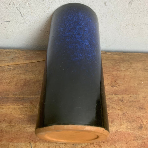 Vintage Japanische Tokomane Studiokeramik Vase Kobaltblau