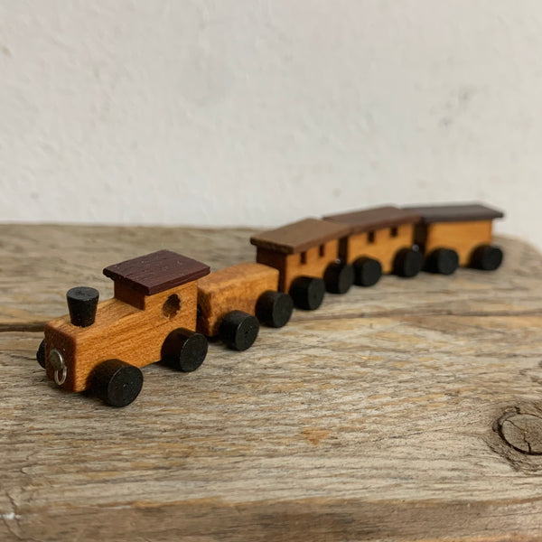 Vintage Miniatur Holz Eisenbahn