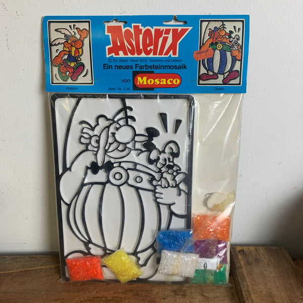 Vintage Farbmosaik Asterix und Obelix von Mosaco OVP