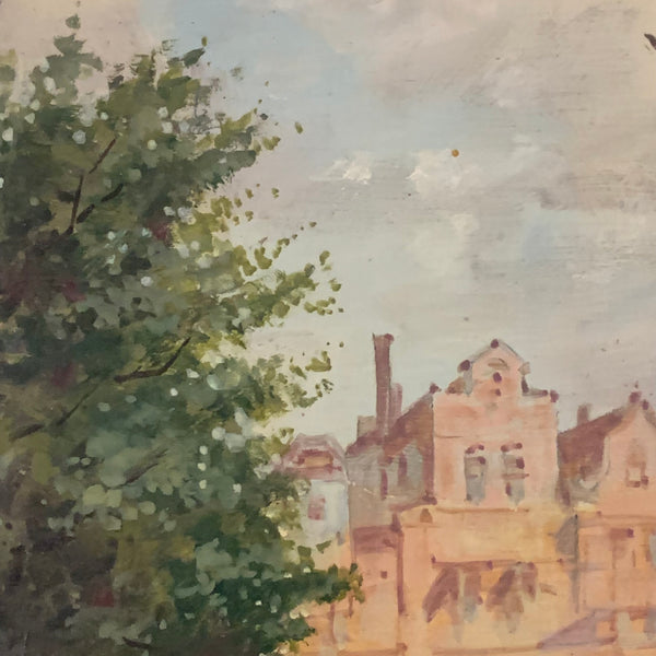 Ölgemälde Straßenszene mit Kutschen von Hans-Ulrich Mühlhausen