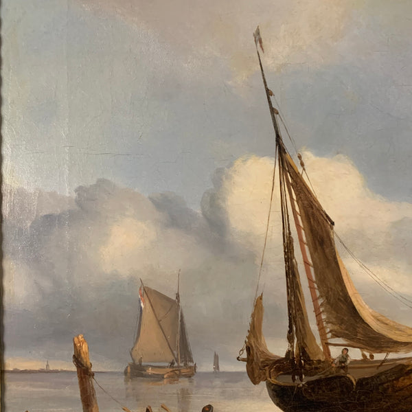 Ölgemälde Reges Treiben am Strand von Wilhelm Krause