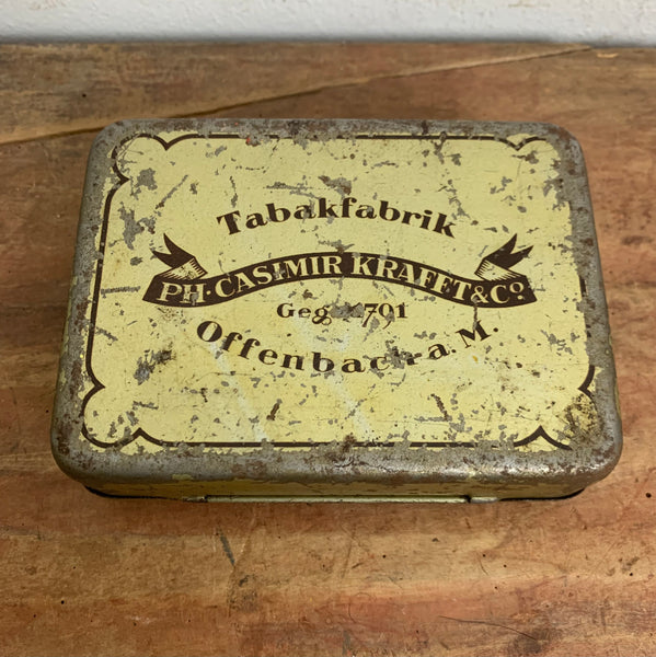 Vintage Rauch Tabak Blechdose von Krafft