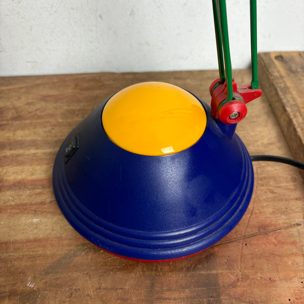 Vintage Schreibtisch Lampe mit Gelenkarm im Memphis Style