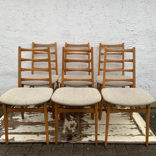 6 vintage Mid Century Esszimmer Stühle