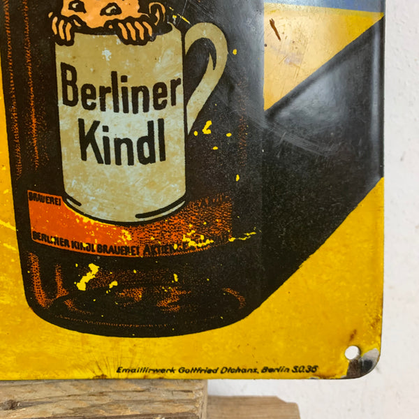 Emaille Schild Berliner Kindl