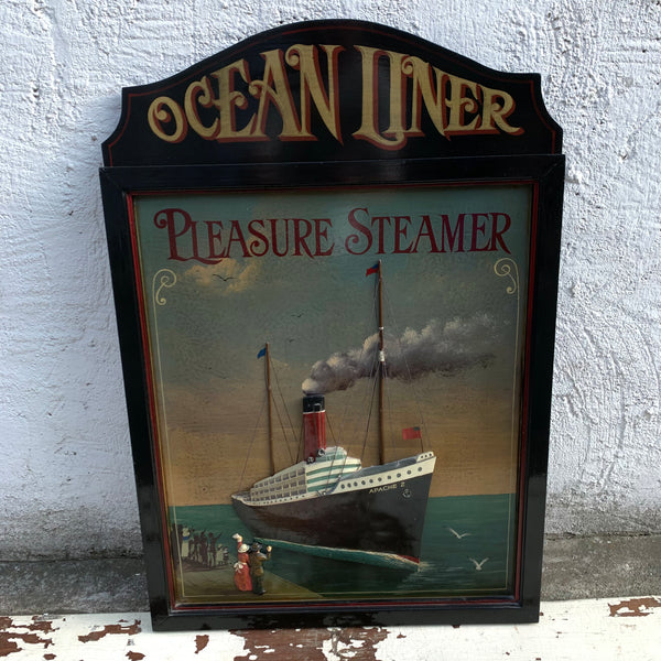 Nostalgisches maritimes Holzschild Ocean Liner