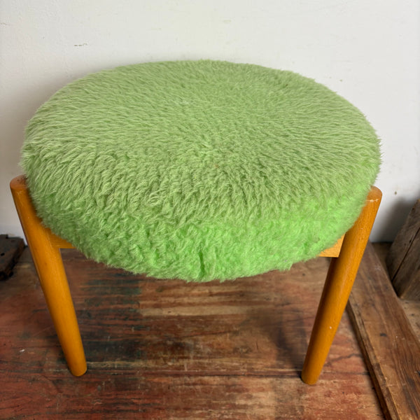 Vintage Mid Century Hocker grün