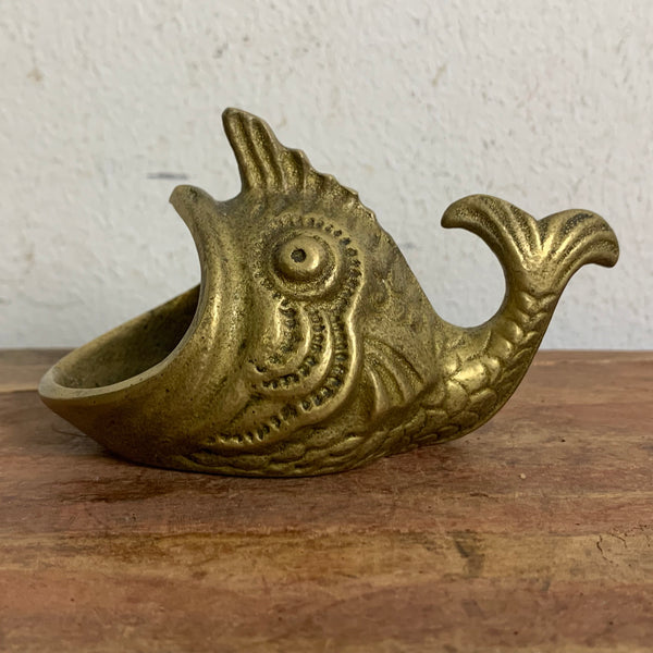 Bronze Fisch Aschenbecher von Walter Bosse für Werkstätten Hagenauer Wien