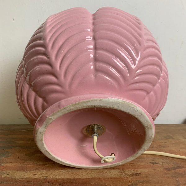 Vintage Keramik Lampe rosa